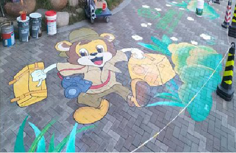 横州夏季画地面彩绘会遇到的问题