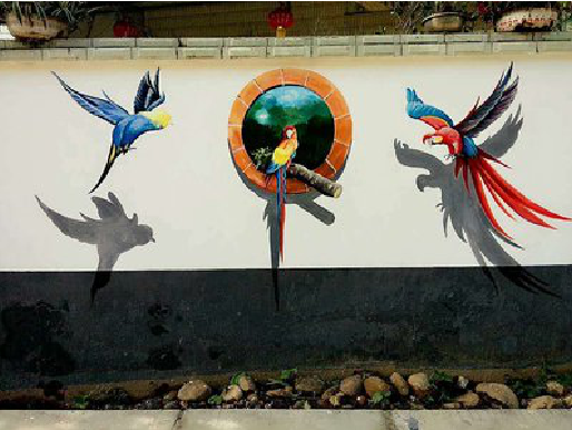 横州视觉错位-3D墙绘设计