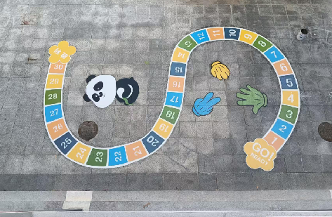 横州地面游戏彩绘