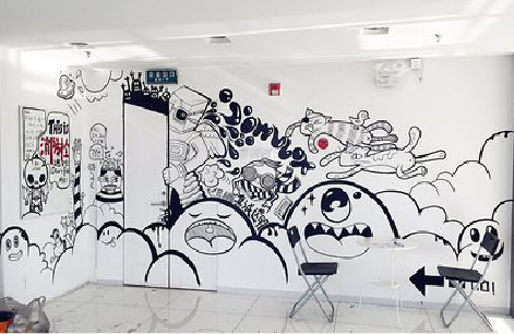 横州手绘墙并非传统涂鸦。