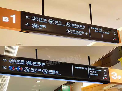 横州如何通过商场标识牌引导客流分布？